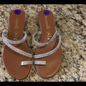 Toscanella brand new rhinestone sandals